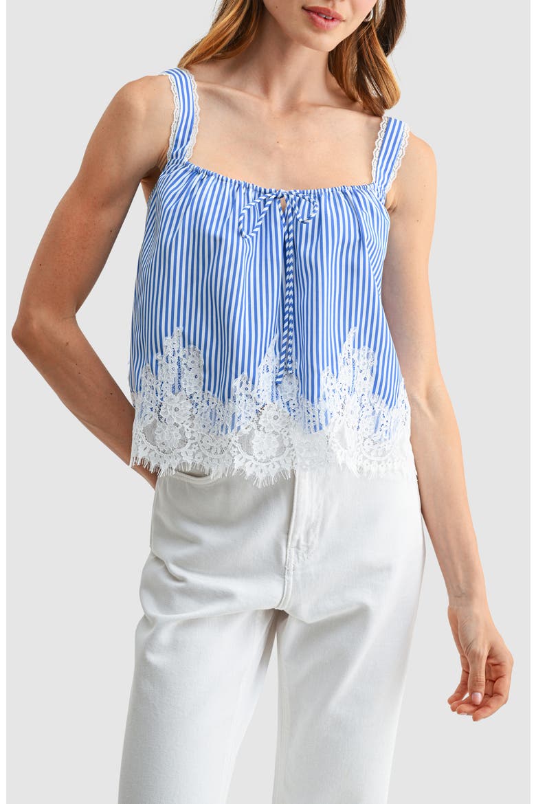 All in Favor Lace Hem Babydoll Tank (Women) | Nordstrom