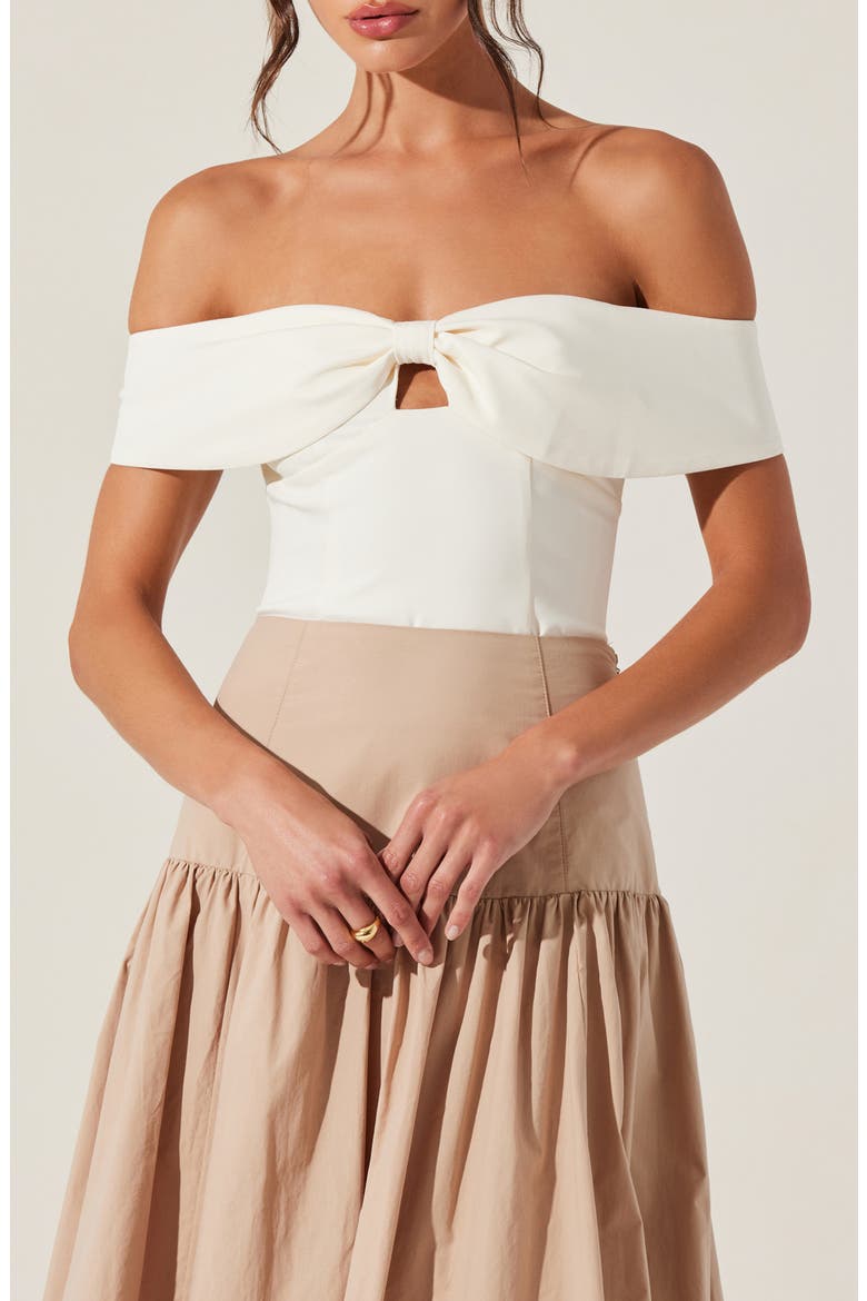 Telayna Off the Shoulder Top, Main, color, OFF WHITE
