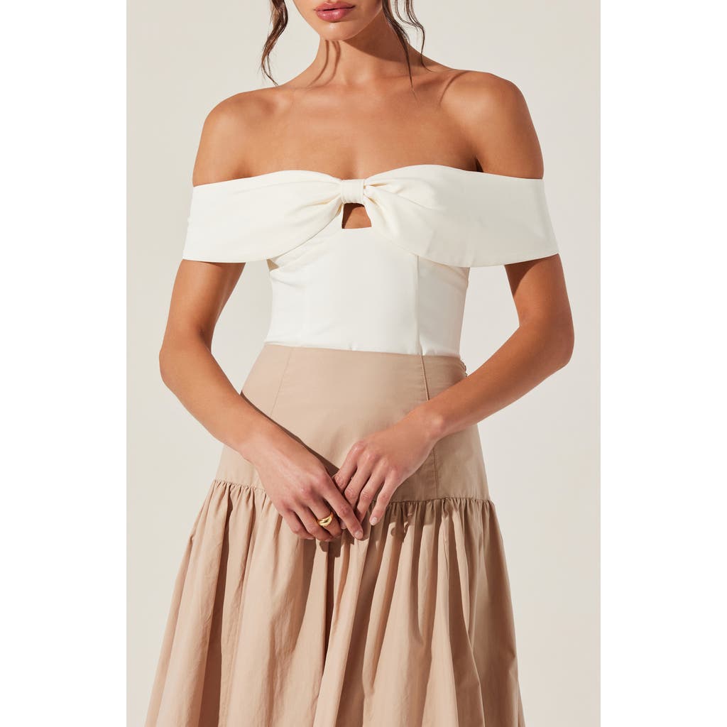 Astr The Label Telayna Off The Shoulder Top In Off White