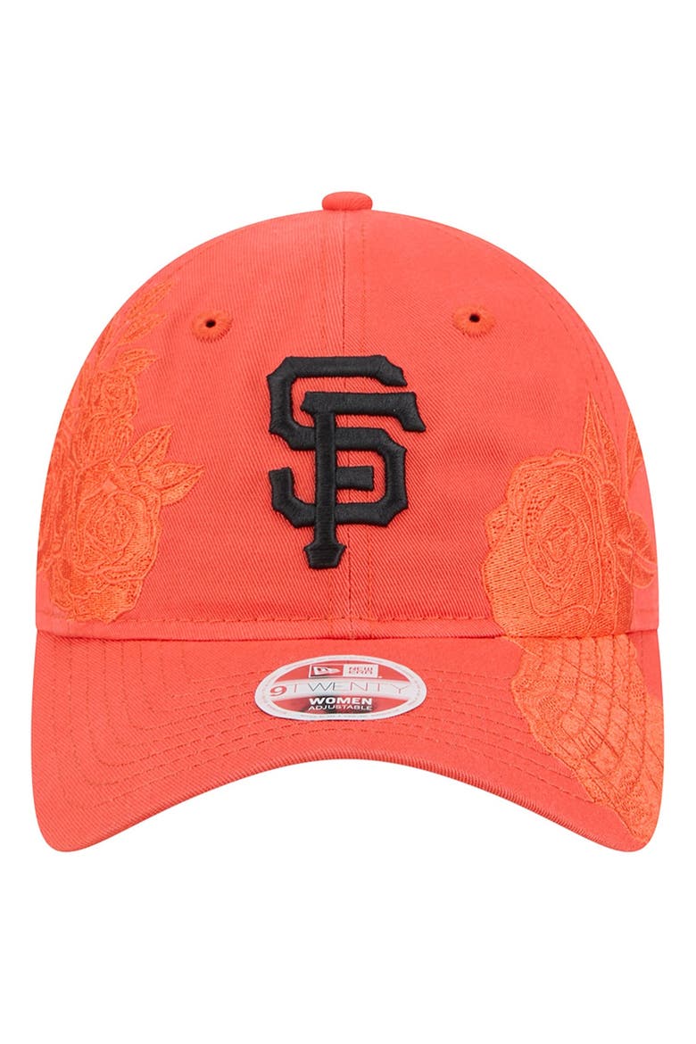 Women's New Era Orange San Francisco Giants Roses 9TWENTY Adjustable Hat, Alternate, color, Orange