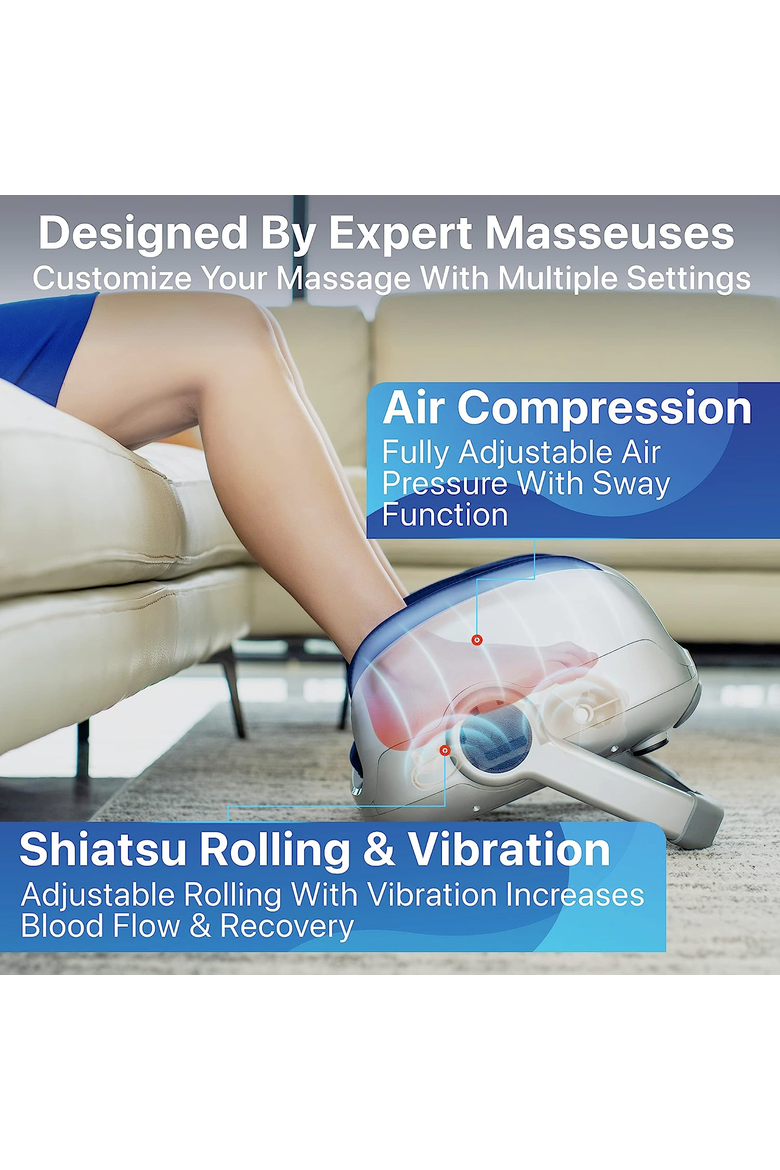 MAS II Foot, Leg & Calf Massager with Heat, Alternate, color, SIlver