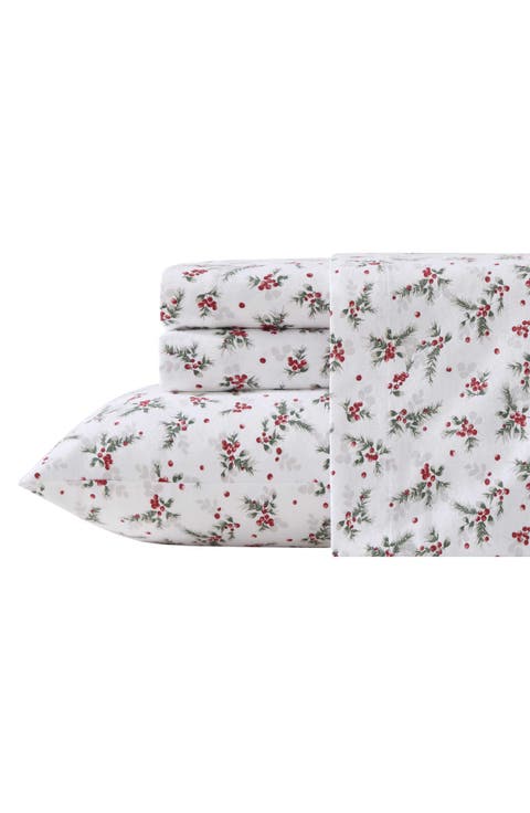 Berry Bright Cotton Flannel Sheet Set
