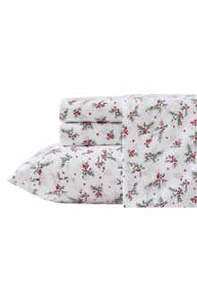 Laura Ashley Berry Bright Cotton Flannel Sheet Set