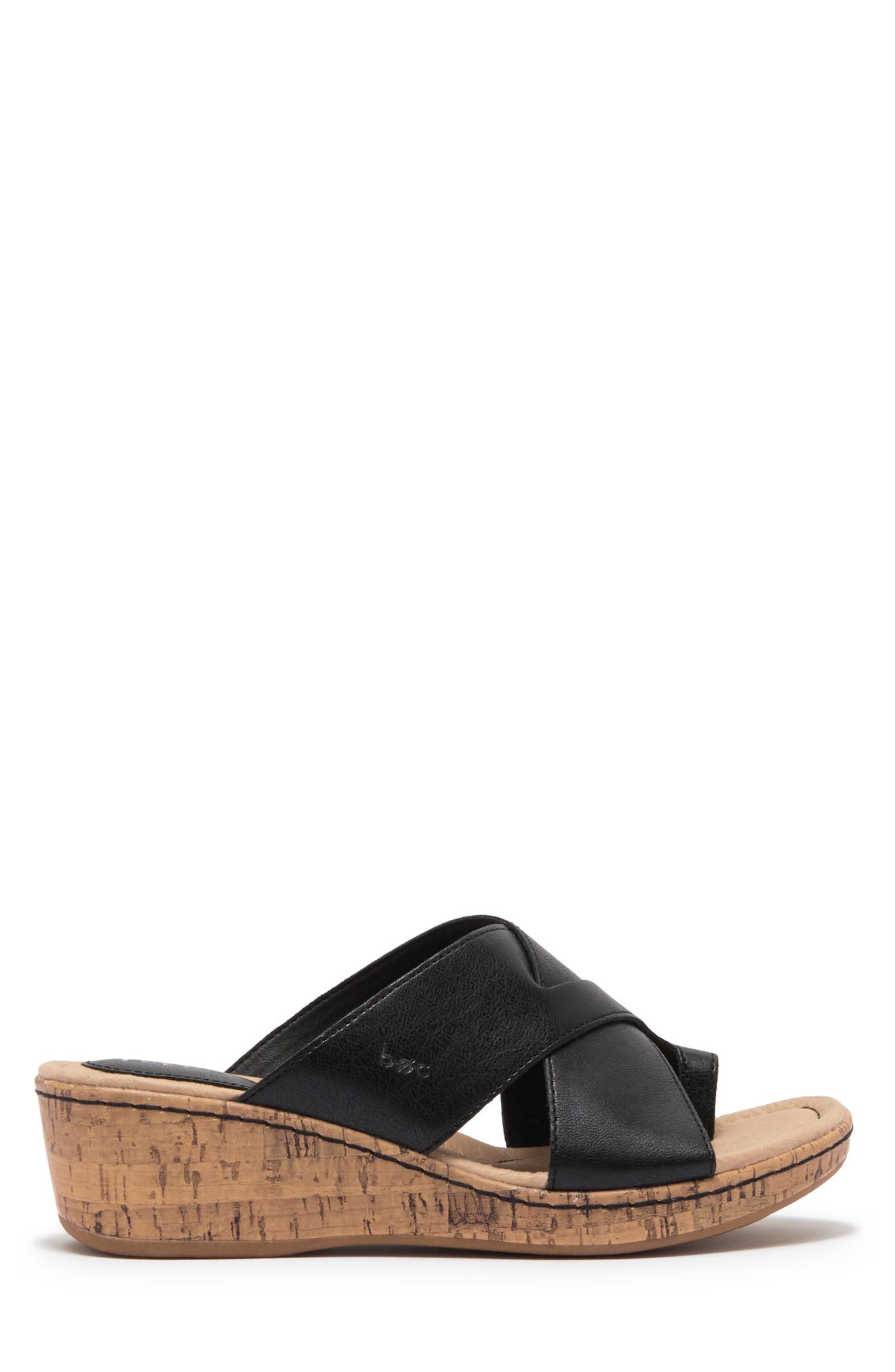 B O C Summer Crisscross Wedge Sandal, Alternate, color, Black