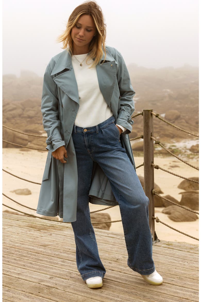 Kelly Wide Leg Maternity Jeans, Alternate, color, MID BLUE