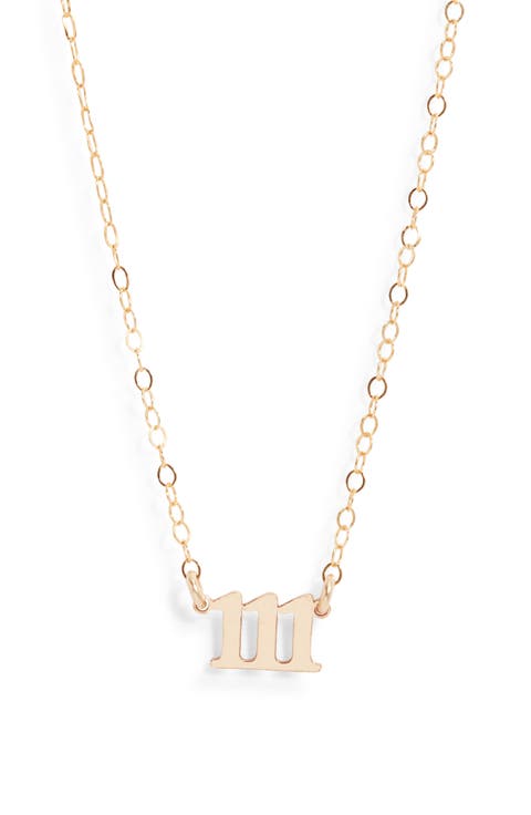 Angel Number Pendant Necklace