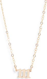 Set & Stones Angel Number Pendant Necklace