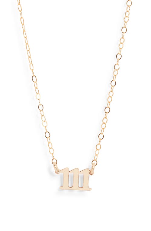 Set & Stones Angel Number Pendant Necklace In Neutral