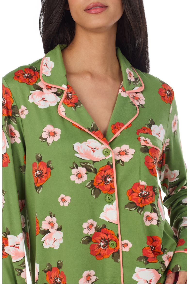 Print Pajamas, Alternate, color, GREEN/ FLORAL