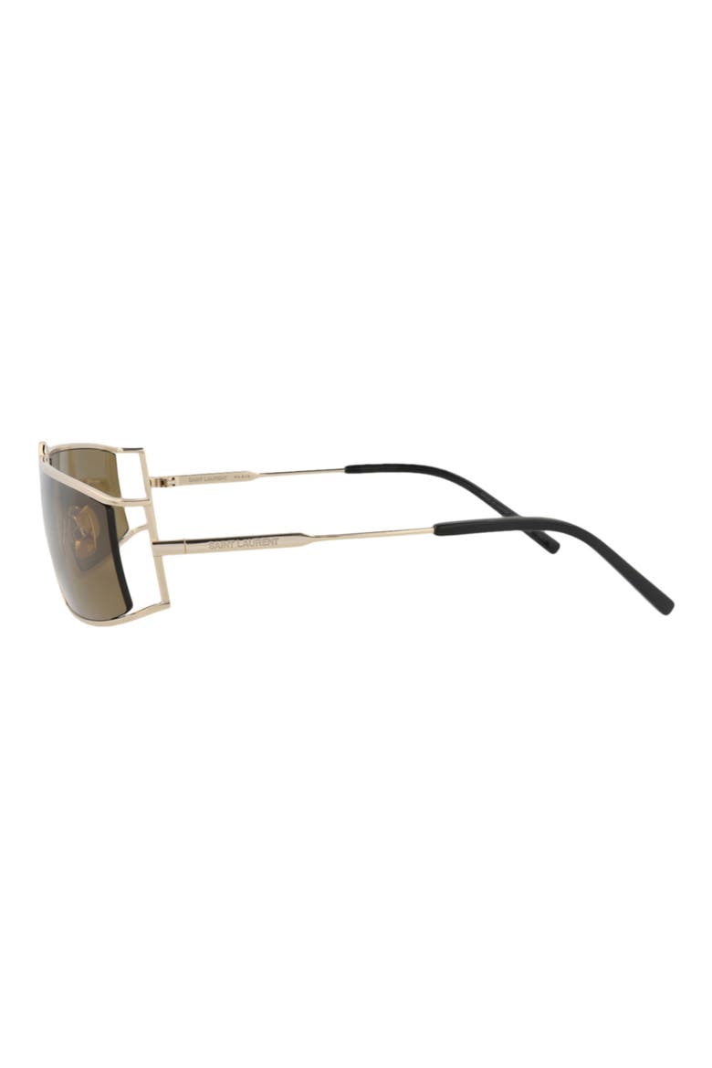 66mm Geometric Sunglasses, Alternate, color, GOLD GOLD BROWN