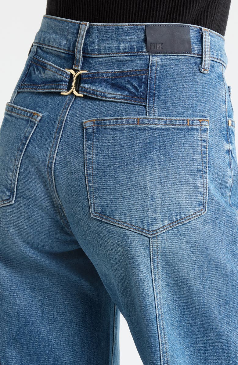 PAIGE Arellia High Waist Ankle Barrel Leg Jeans, Alternate, color, Keystone