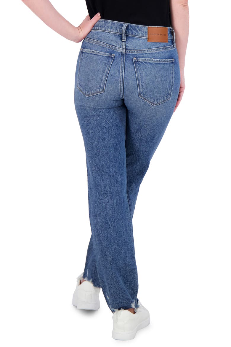 Zoe High Waist Straight Leg Jeans, Alternate, color, PELICAN GROVE FRAY