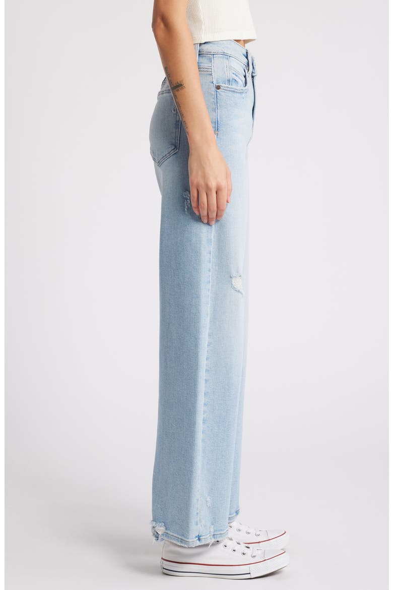 High Waist Wide Leg Jeans, Alternate, color, LIGHT WASH