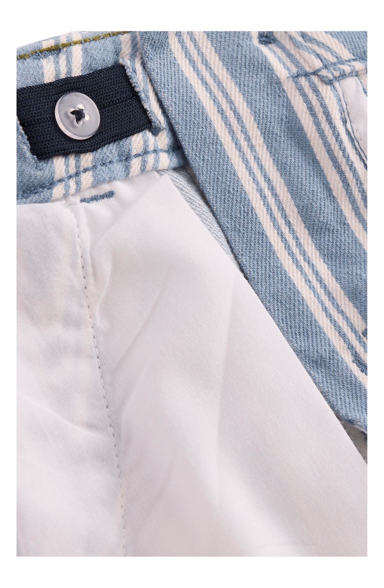 Mini Boden Kids' Smart Stripe Shorts, Alternate, color, Light Blue Stripe