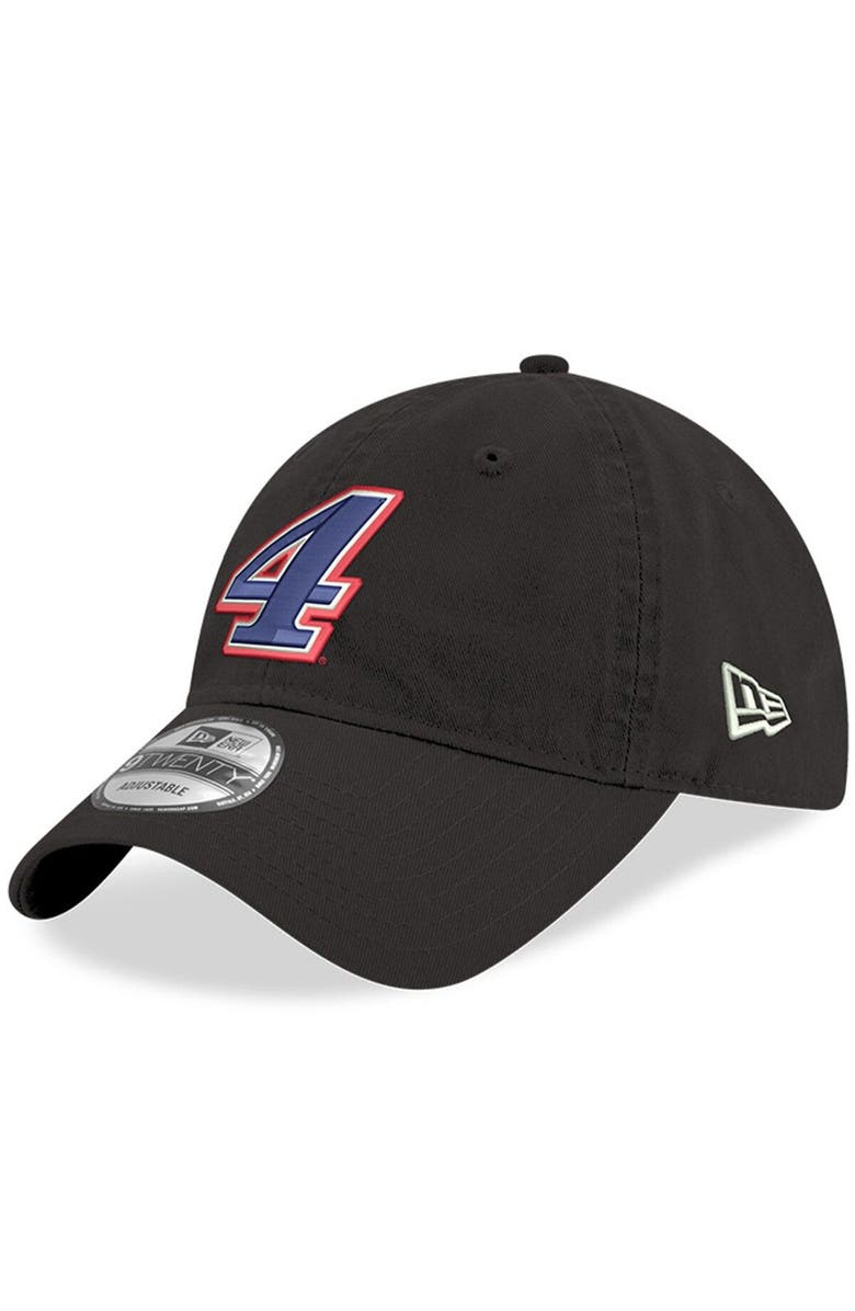 New Era Men's New Era Black Kevin Harvick 9TWENTY Enzyme Washed Adjustable Hat, Main, color, 