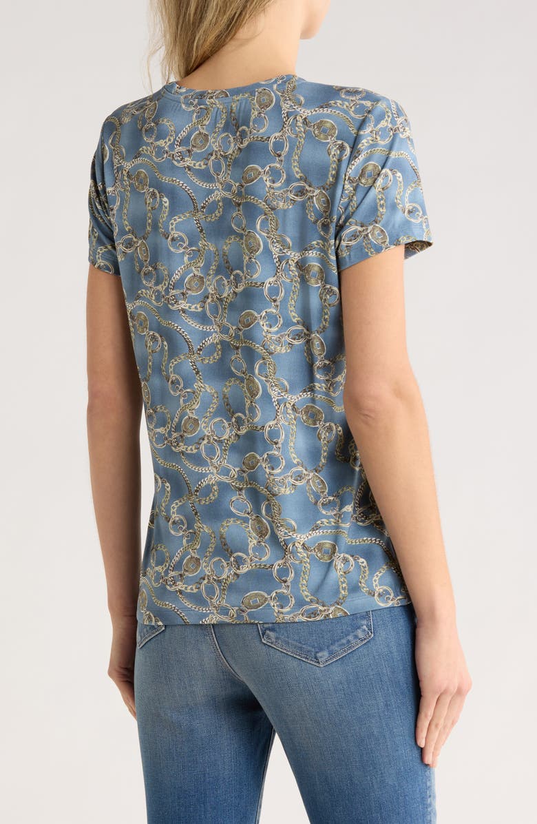 L'AGENCE Ressi Chain Print Short Sleeve Top, Alternate, color,