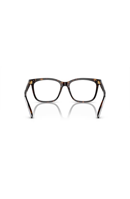 Emporio Armani 53mm Rectangle Optical Glasses In Brown