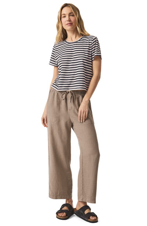 Splendid Angie Cropped Wide Leg Pants In Brown Sugar
