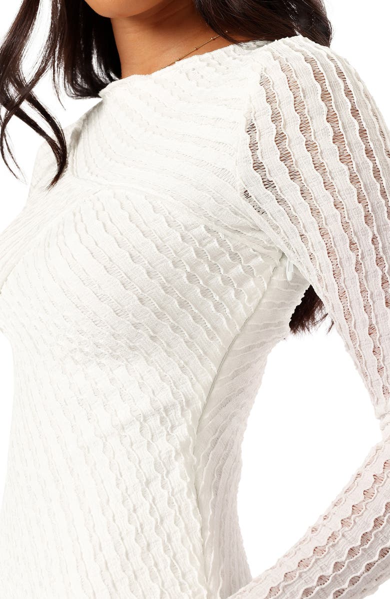 Petal & Pup Ezra Long Sleeve Minidress, Alternate, color, White