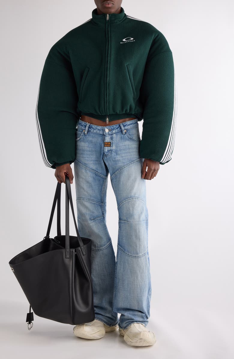 Balenciaga Fitted Low Rise Bootcut Jeans, Alternate, color, 4200 Blue