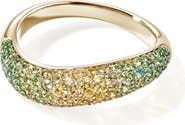 John Hardy Artisan Series 18k Gold Treated Sapphire & Emerald Band Ring