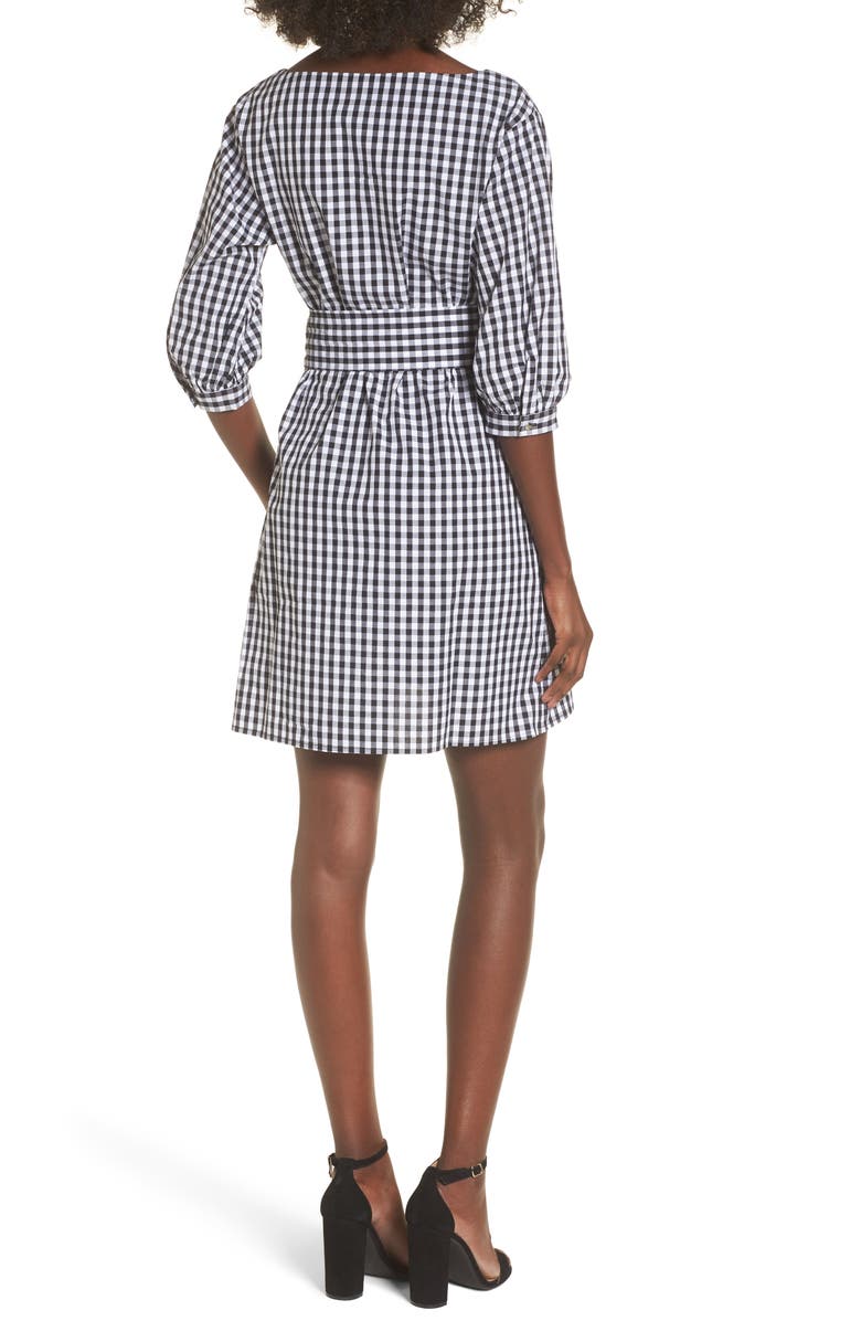 Love, Fire Cotton Poplin Wrap Dress, Alternate, color,