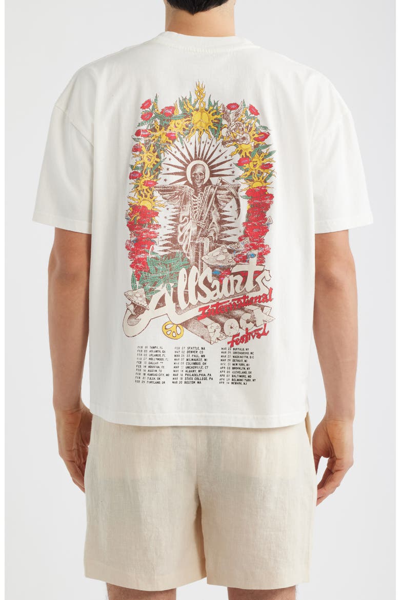 Roque International Rock Festival Cotton Graphic T-Shirt, Alternate, color, CHALK WHITE