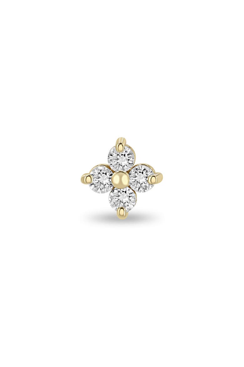 Quad Diamond Stud Earring, Alternate, color, 14K YELOW GOLD