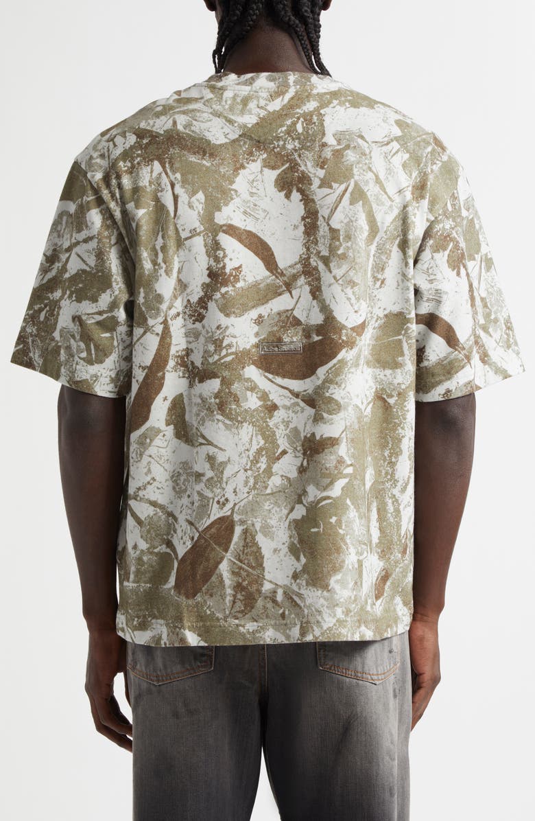 Acne Studios Abstract Camo Organic Cotton T-Shirt, Alternate, color, 