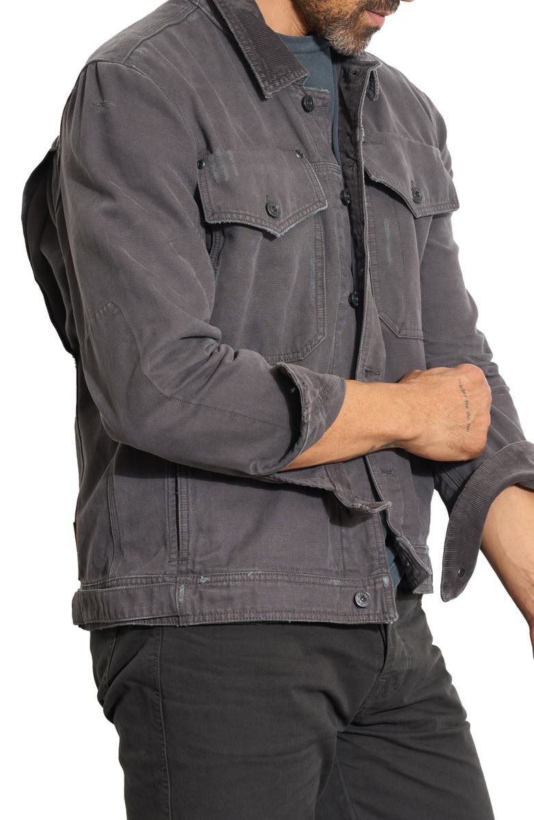 Rowan Baron Canvas Trucker Jacket, Alternate, color, Faded Black