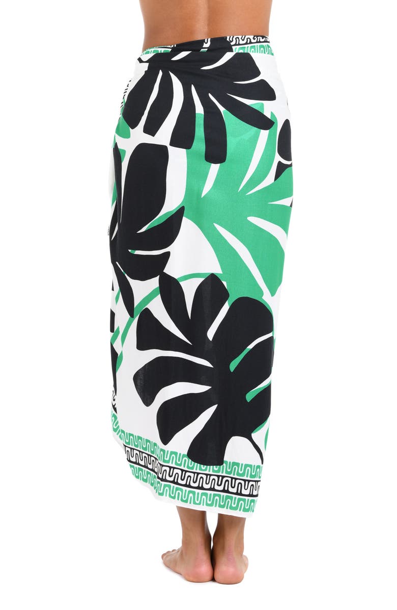 Sunshine 79 Monstera Cover-Up Pareo, Alternate, color, Green Multi