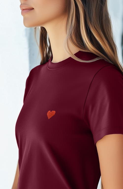 Dalix Womens Pixel Heart Jersey Relaxed Tee