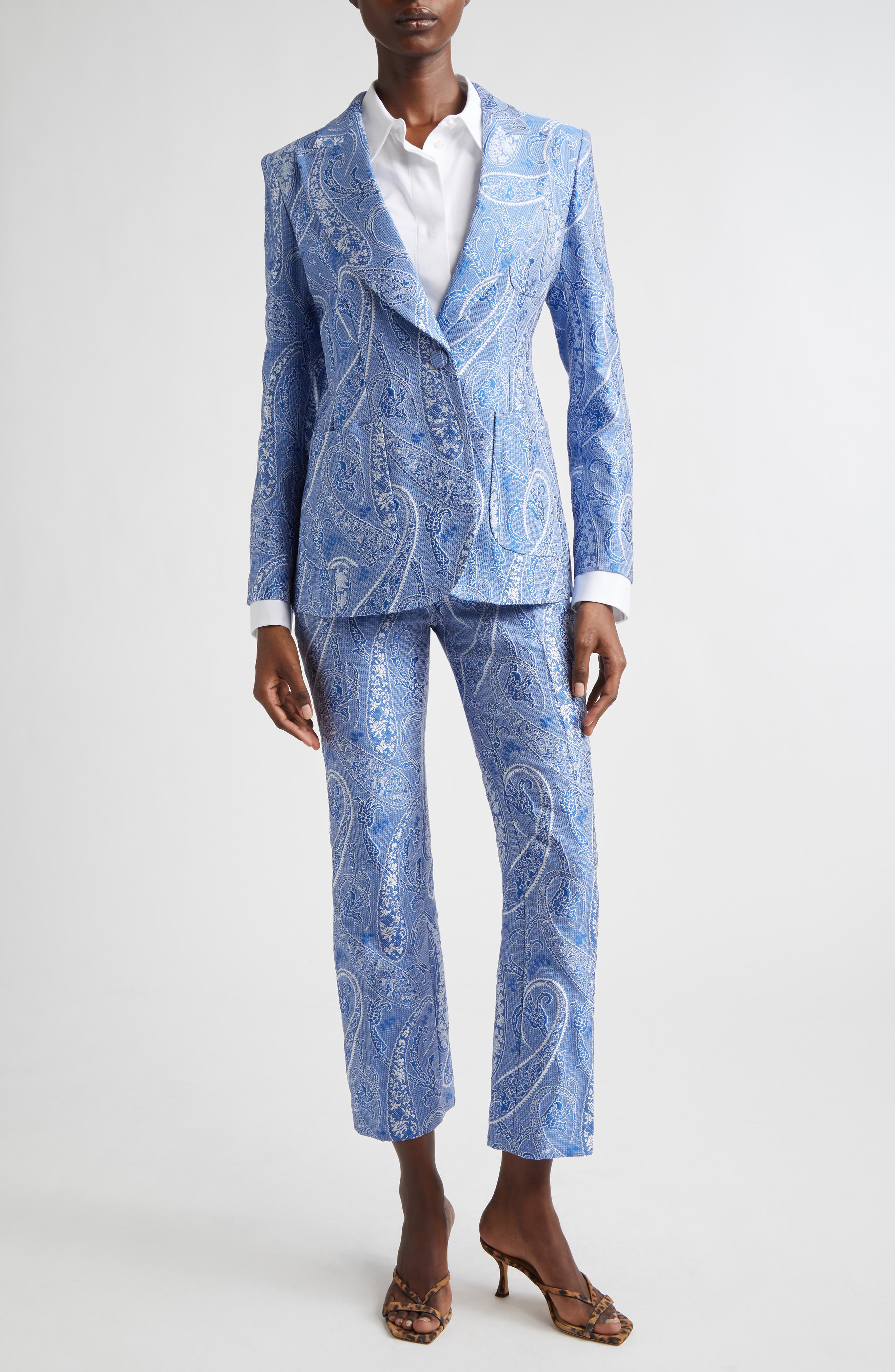 Microcheck Embroidered Paisley Jacket - image 2