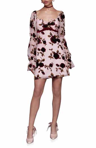Floral Print Long Sleeve Minidress