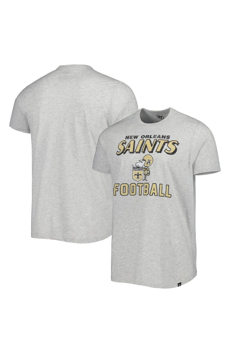 '47 Men's '47 Heathered Gray New Orleans Saints Dozer Franklin Lightweight T-Shirt, Main, color, Gray