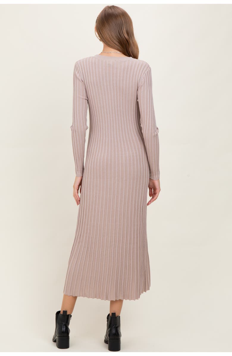 PinkBlush Thick Ribbed Knit Maxi Sweater Dress, Alternate, color, Beige