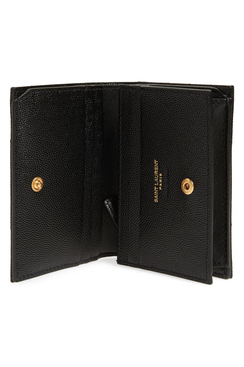 Monogram Quilted Leather Leather Flap Card Case, Alternate, color, NOIR