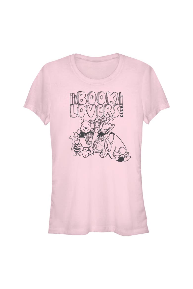 Junior's Best Friends and Book Lovers Short Sleeve T-Shirt, Main, color, Light Pink