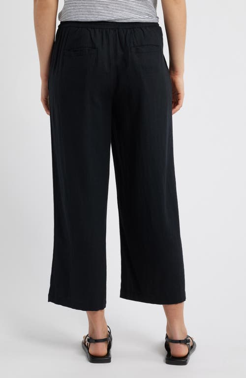 CASLONR CASLON(R) DRAWSTRING WIDE LEG LINEN BLEND PANTS 