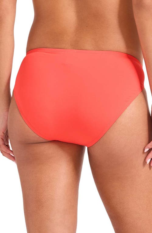 Shop Tommy Bahama Novelty Pearl Hipster Bikini Bottoms In Citrus Coral