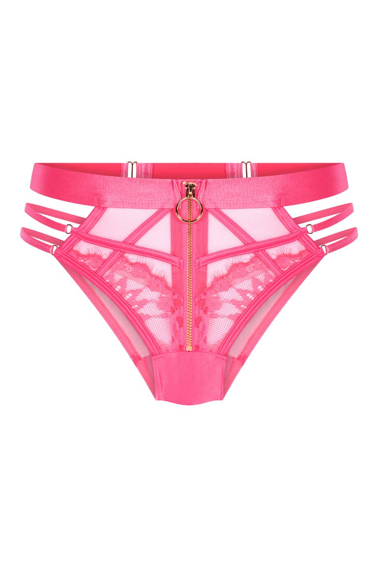 Sable Cutout Brazilian Briefs, Main, color, CAMELLIA ROSE