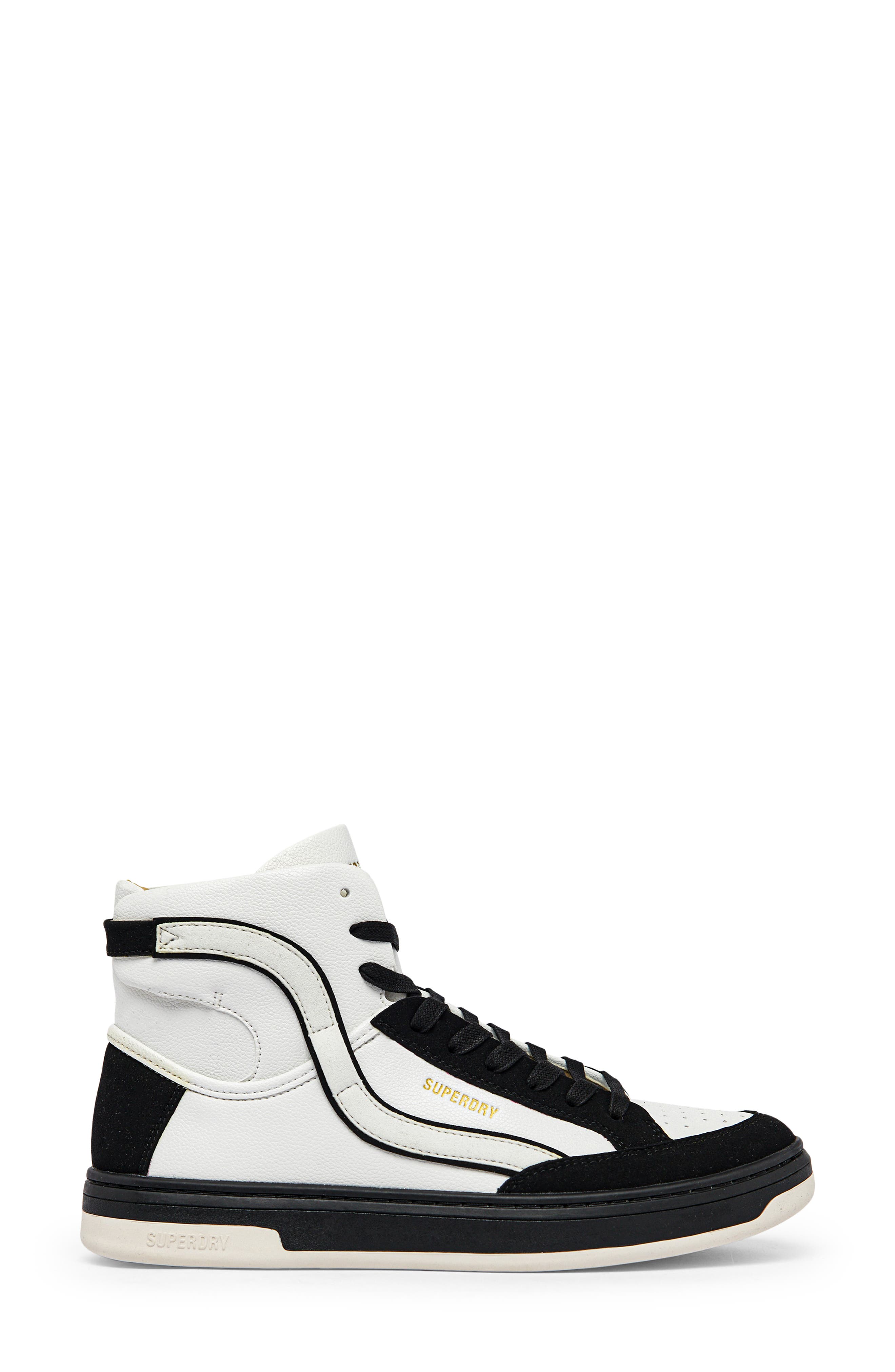 Basket High Top Sneaker, Alternate, color, WHITE/ VINTAGE BLACK