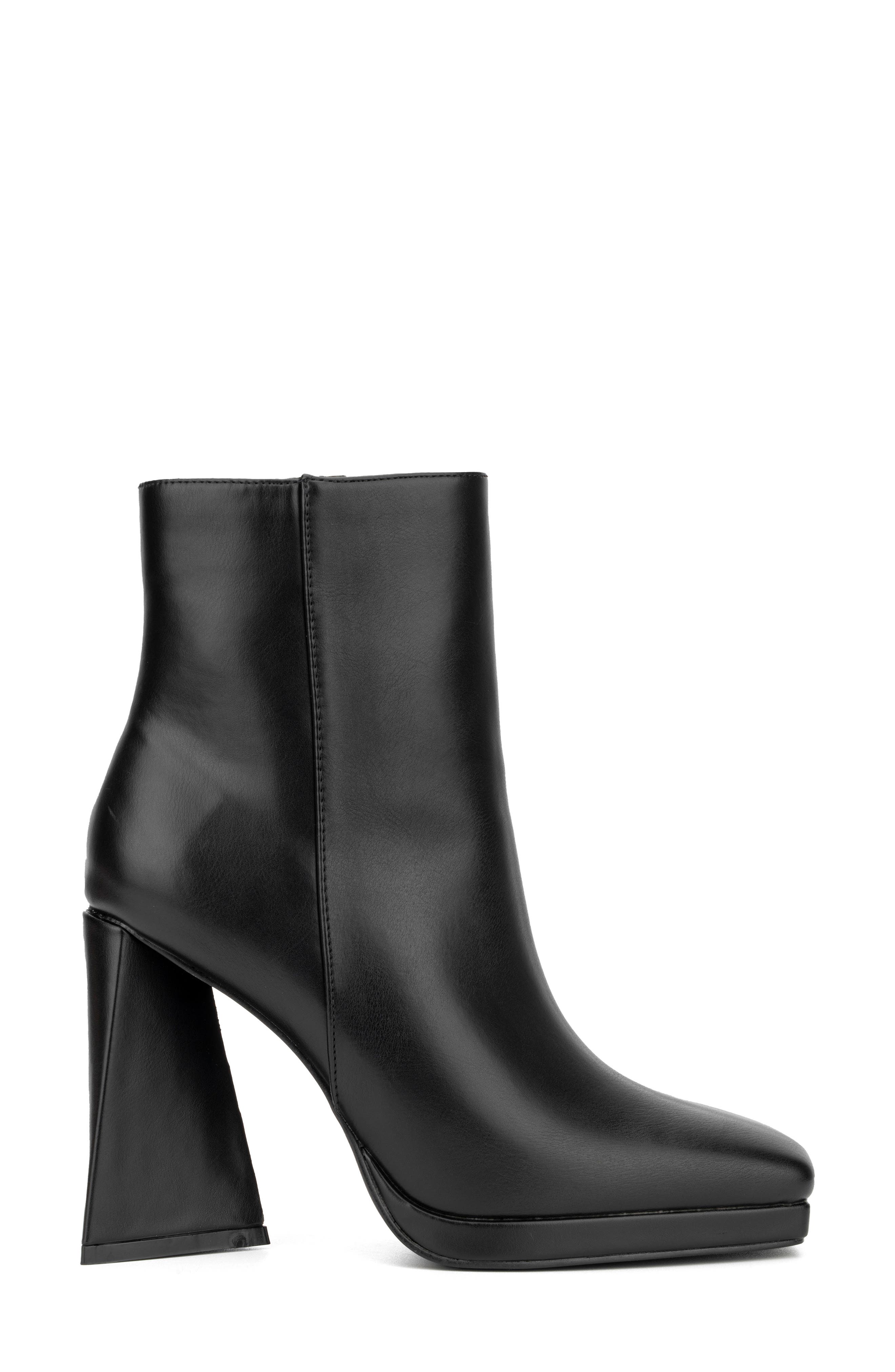 NEW YORK AND COMPANY Yolana Square Toe Bootie, Alternate, color, Black