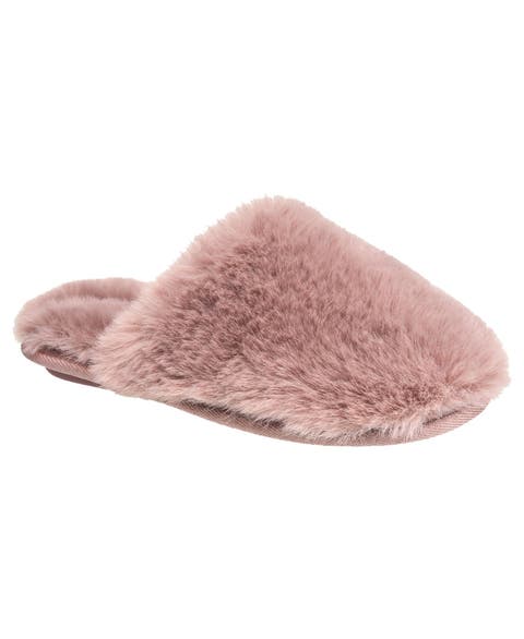 Faux Fur Closed Scuff Slipper