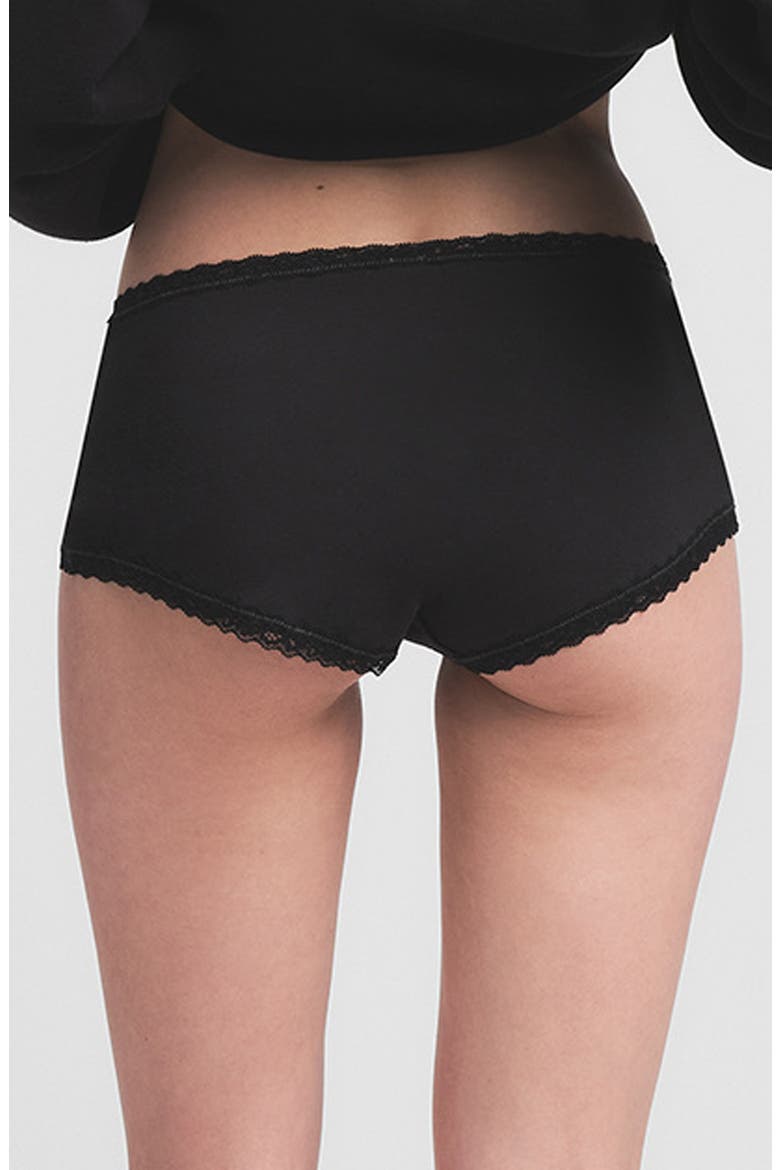 Lightweight Lace Boy Shorts, Alternate, color, SOOT TONAL