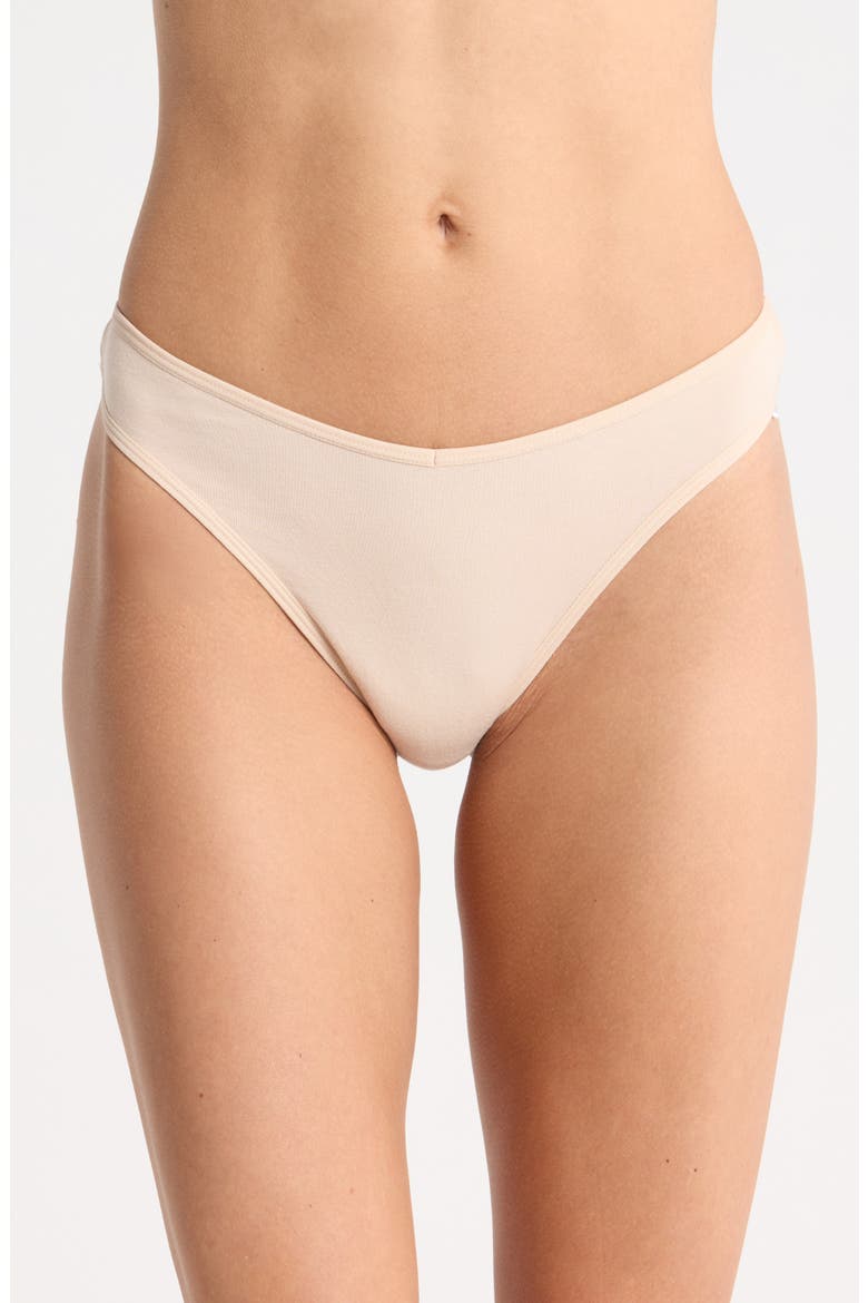 Assorted 5-Pack Stretch Cotton Thongs, Main, color, PINK QUILL MULTI