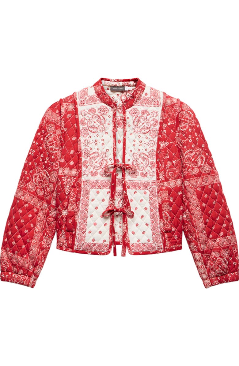 MINT VELVET Quilted Print Jacket, Alternate, color, Red