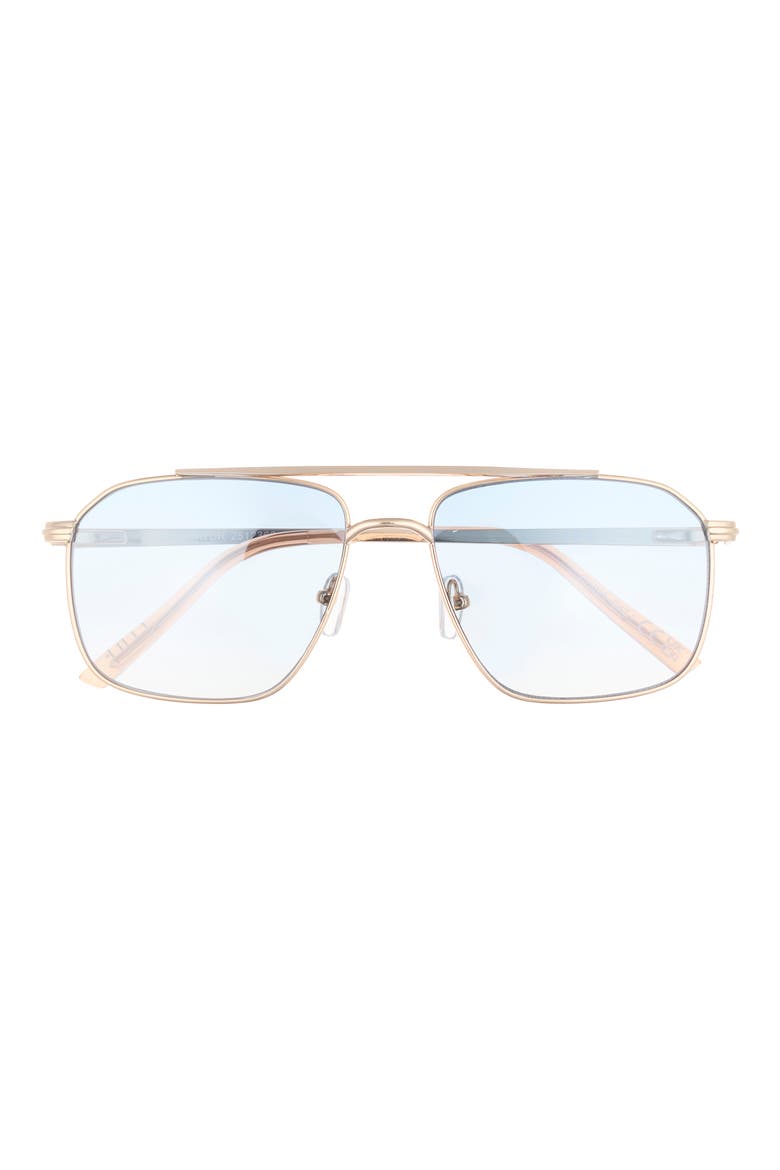 Equator 55mm Aviator Sunglasses, Main, color, GOLD / TAN / SKY BLUE GRAD