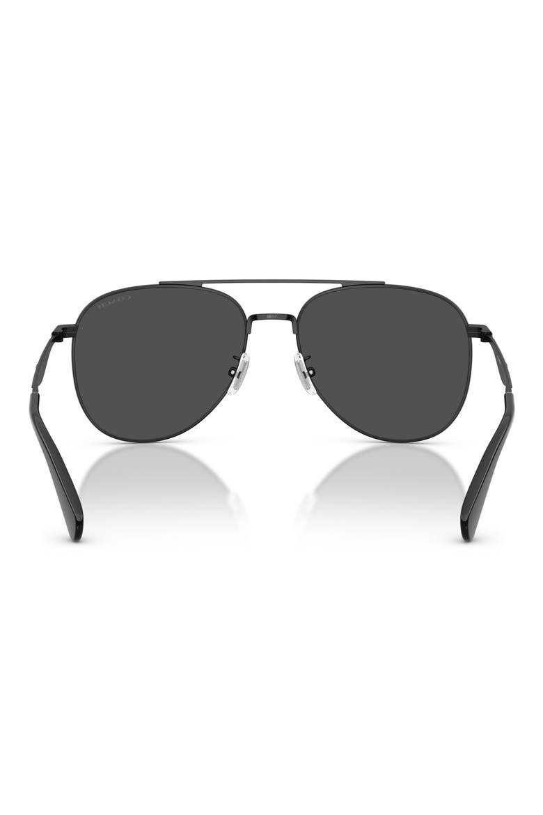 58mm Pilot Sunglasses, Alternate, color, SATIN BLACK / GREY SOLID