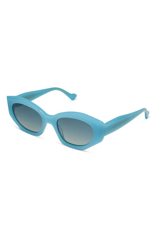 Diff 52mm Margot Faceted Oval Sunglasses In Blue